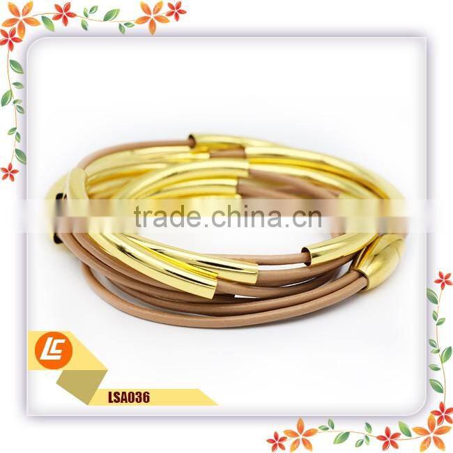 magnetic buckle genuine leather braclets for men