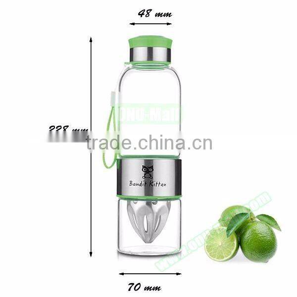 High Quality 500ml Fruit Infuser Water Bottle, Lemon Water Bottle