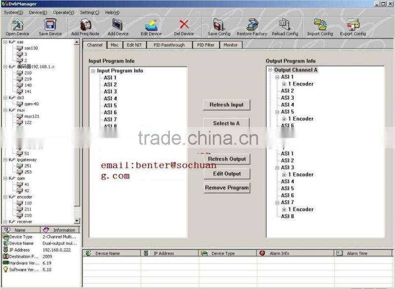 TS Multipexer 2 output MPTS (8 ASI IN,2-separate ASI OUT)