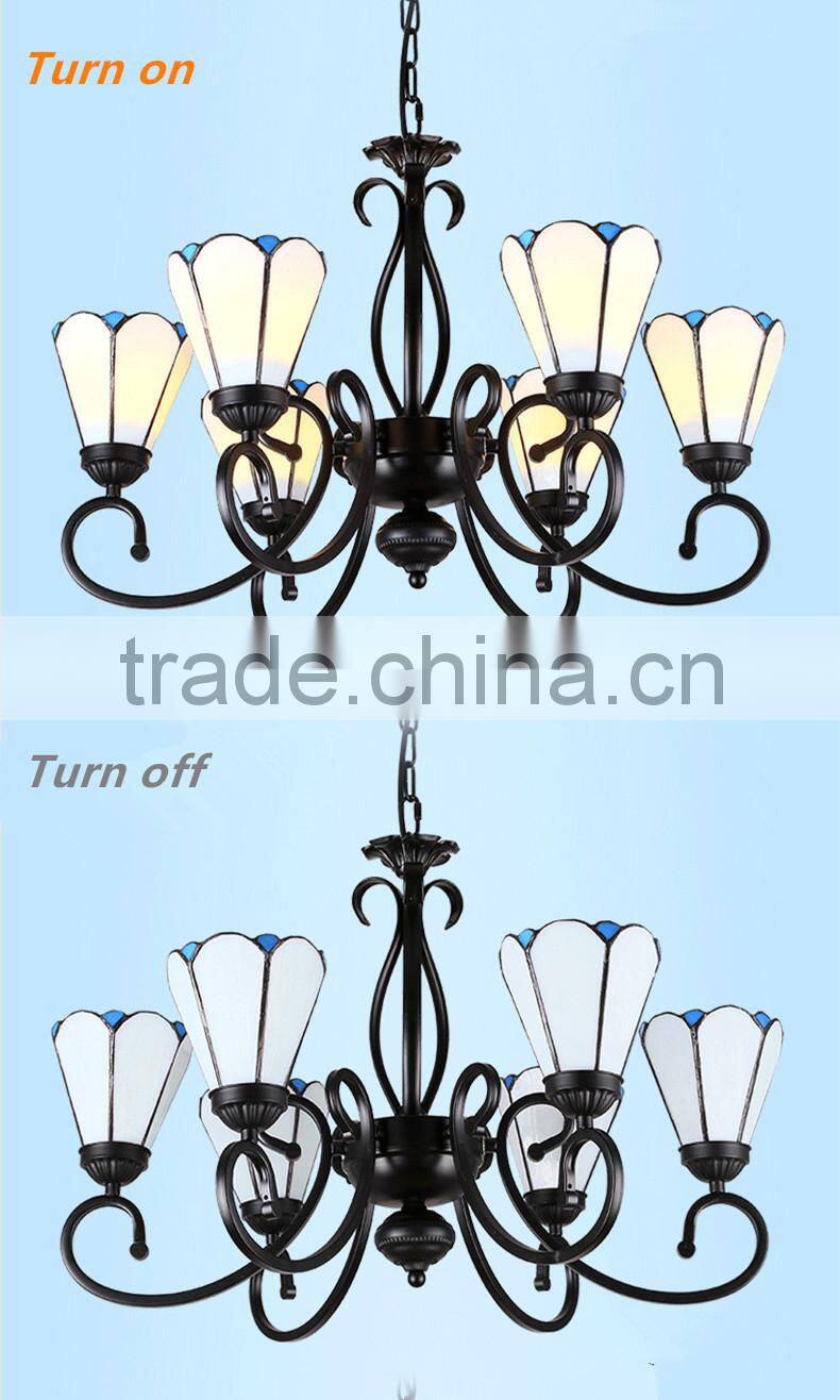 European MED Style Black Iron chandelier light