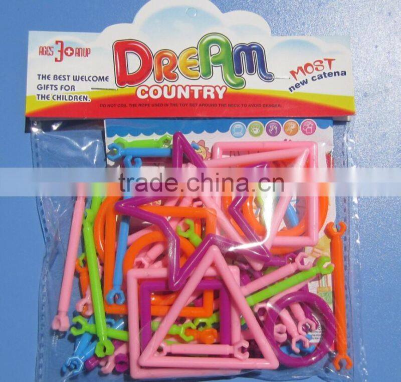 Newly intelligent diy plastic kid toy building block smart stick