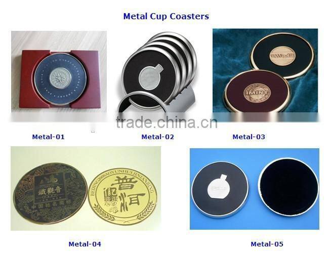 130mm rose gold embossed zinc alloy cup mat metal coaster