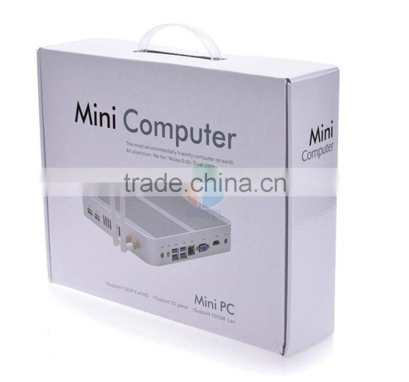 Intel Celeron C1037U 1.8Ghz CPU auto boot USB 3.0 Dual Gigabit Lan 4 COM HD 8G RAM Only Fanless desktop computer industrial