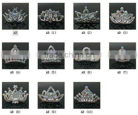 crystal peacock hair combs