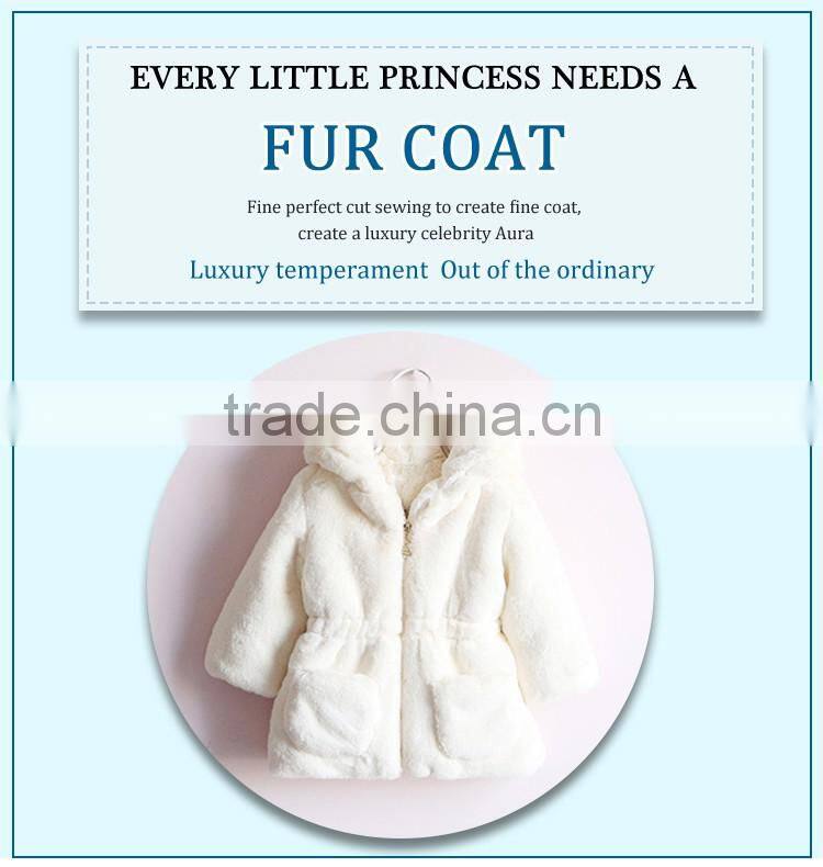 children fake fur jacket synthetic fur hoody jacket