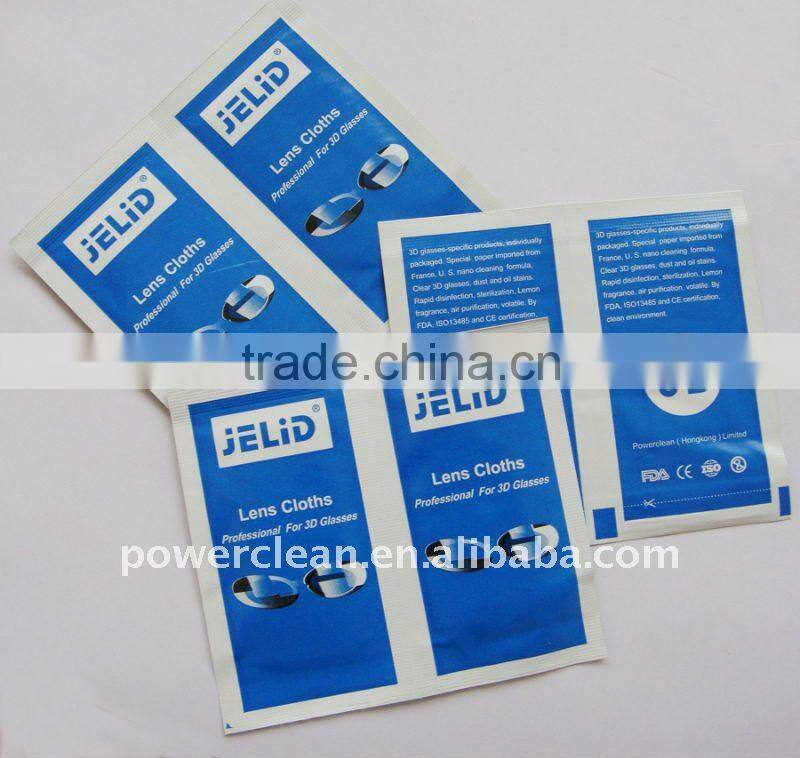 top quality glasses cleaning wet tissue