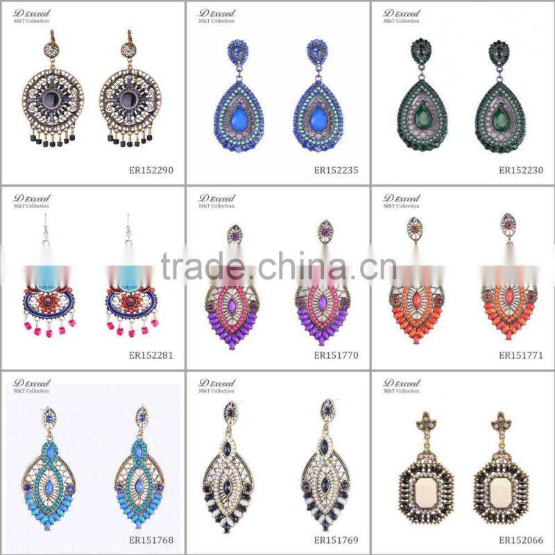 Wholesale Jewelry Promotional Gifts Ethnic Bohemian Native Beaded Dangle Earrings Fancy Bead Drop Earrings