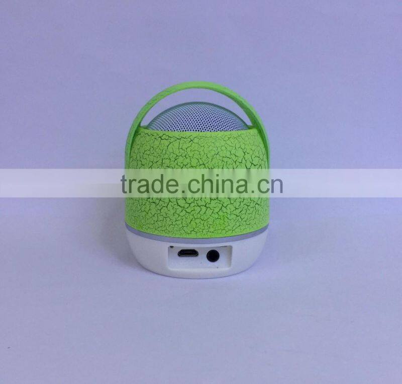 2016 colorful crack LED light mini wireless bluetooth speaker