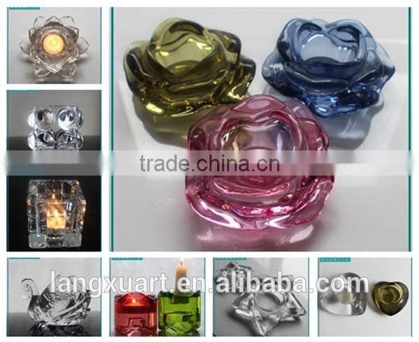 LX-Z182 Home Goods amber color christmas unique gifts bulk tealight maple leaf candle holder