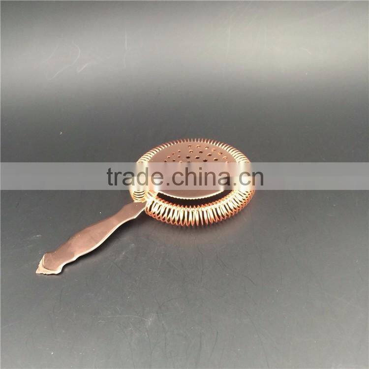 2016 new style smooth handle cocktail strainer,ice strainer,stainless steel ice strainer