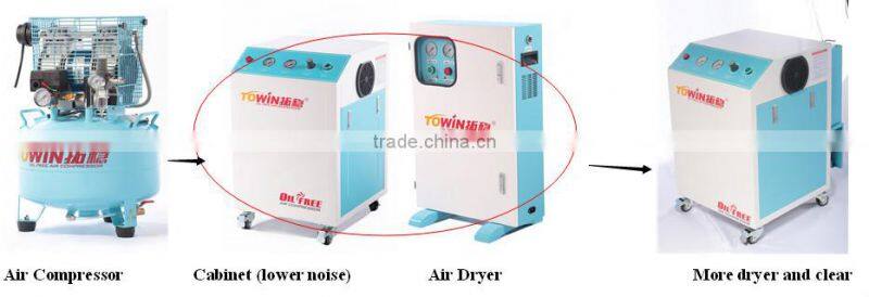 mini silent oil-free portable air compressor for dental chair