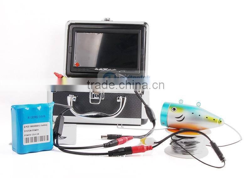 30M(100FT) 1000TVL 12 White Light 7" TFT Color LCD Underwater Fishing Camera Fish Finder Video Camera 30m Cable DVR Recorder
