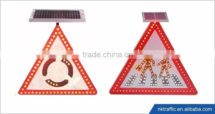 2016 Hot-sale Aluminium, Galvanized sheet solar powered LED traffic sign light