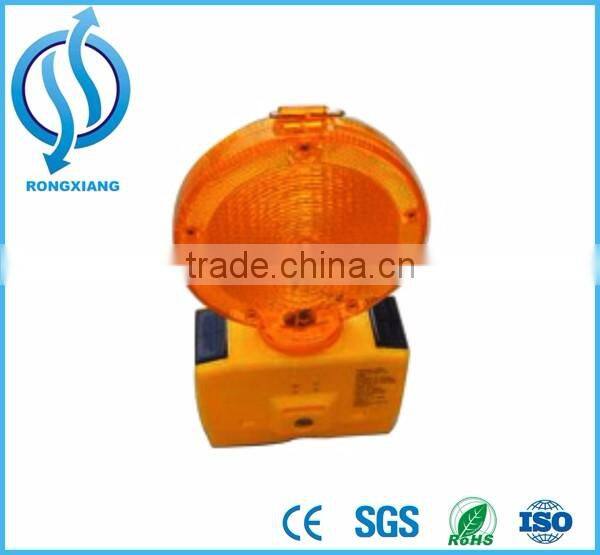 Yellow or Red Solar power Flashing Road Safety LED Warning Barricade Light