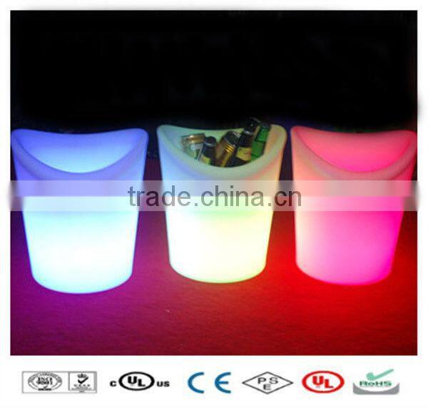 LED Lighting Colorful bar beer cooler plastic led foam ice bucket