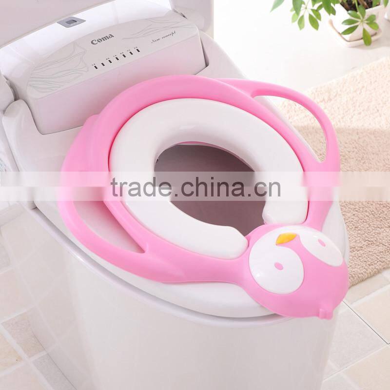 New designing penguin modeling portable baby toilet seat,children closet seat ring