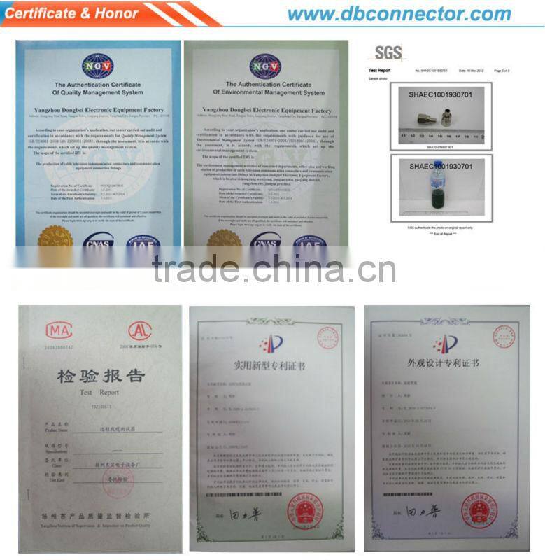 coaxial cable Male Crimp rg59 u crimp bnc connector