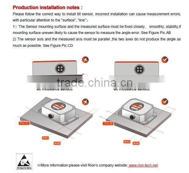 inclinometer,inclination tilt sensor,electronic inclinometer with much high precision 0.002deg