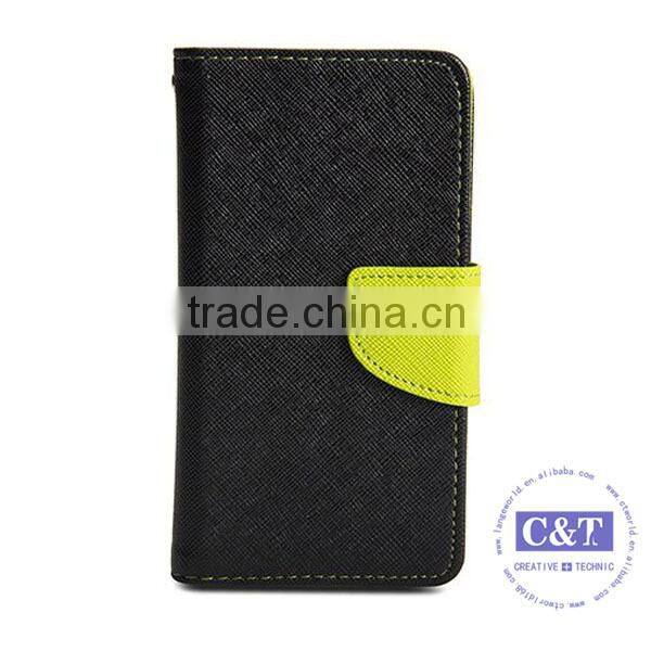 C&T Wallet Flip PU Folio Leather Cover Case Stand for Motorola Moto X