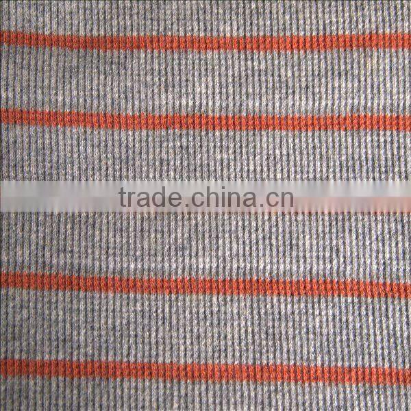 Fabric Knitting Yarn Dyed Cotton Drop Needle Rib Knit Textile Fabric