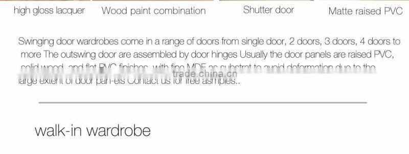 Royal Style wardrobe Furniture Bedroom PVC White Walk in Closet