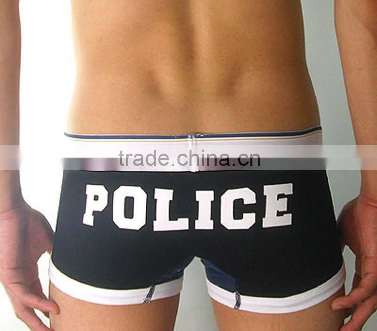Summer New Style Cotton men's Cotton boxer shorts underwear Men US POLICE print personality design boxer shorts