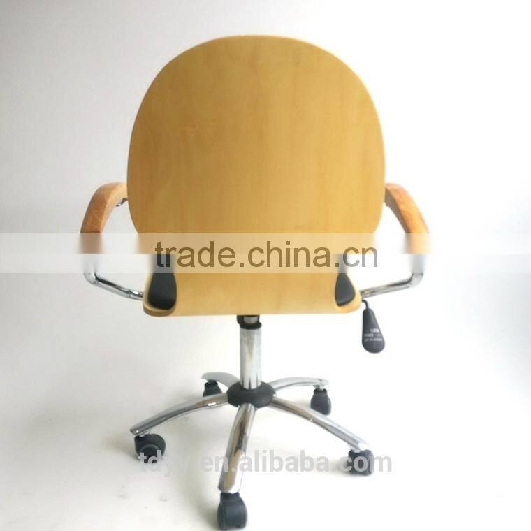 TDC-129 QVB HANGZHOU JIANDE TONGDA FIVE STAR BASE BENTWOOD SWIVEL CHAIR FOR OFFICE OFFCI CHAIR