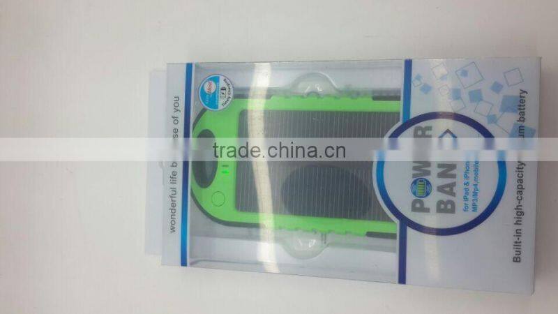 5000mah waterproof outdoor use power bank solar
