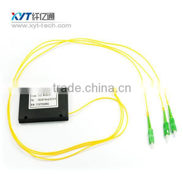 Optical Passive device Low Insertion Fiber Optical 1x2 PLC Splitter