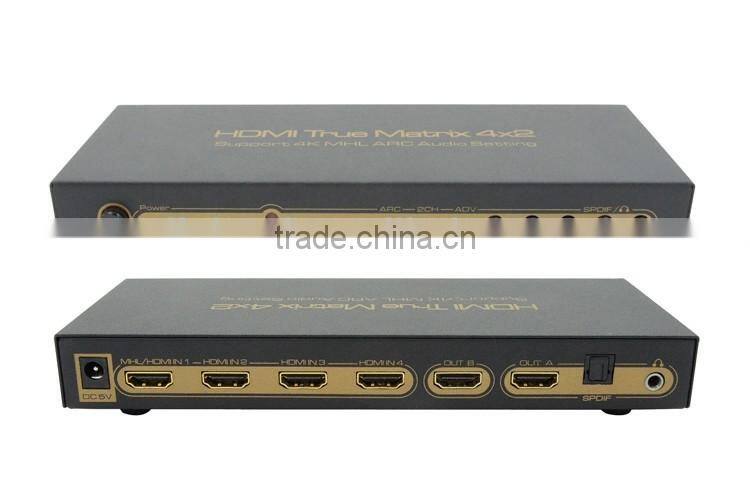 LM-HD402 Ultra 4K HDMI Matrix 4x2 With SPDIF + 3.5mm Audio