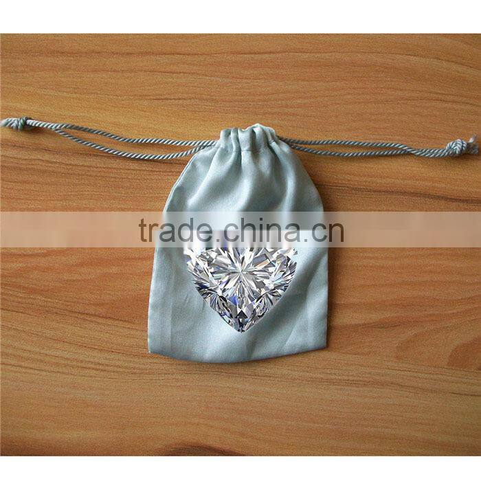 Custom logo printed satin pouch for jewelry packaging