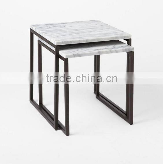 Factory hot selling cheap modern living room side table with metal