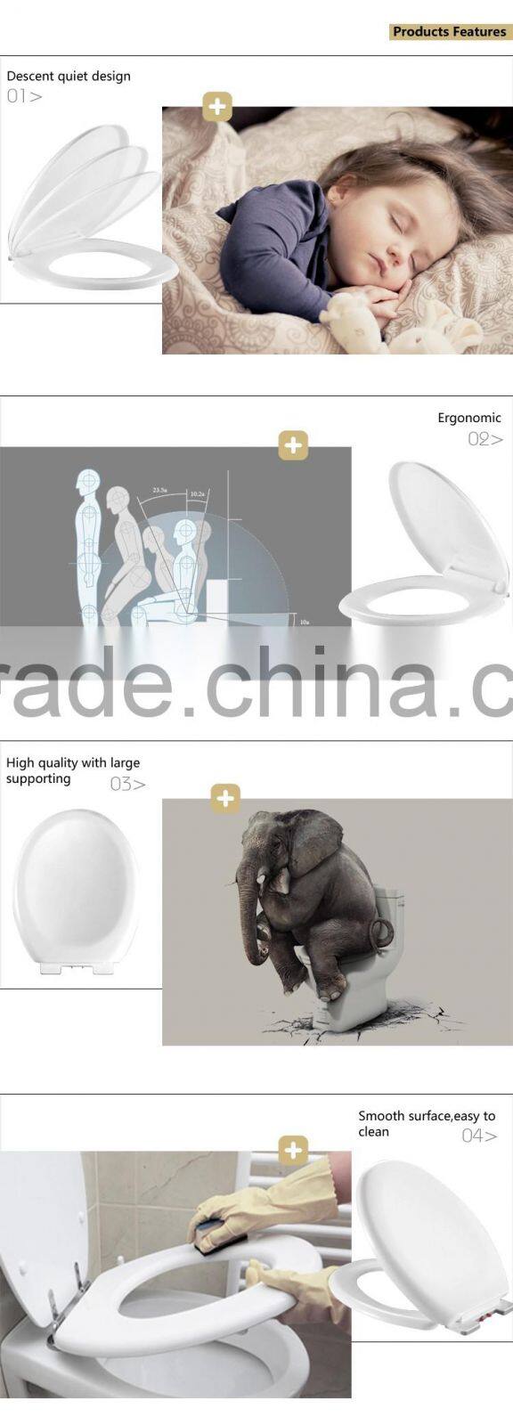 European 18" round plastic toilet seat