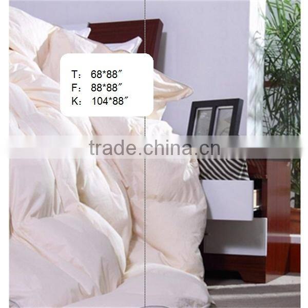 high quality high threads Goose Down Comforter, with white cotton shell