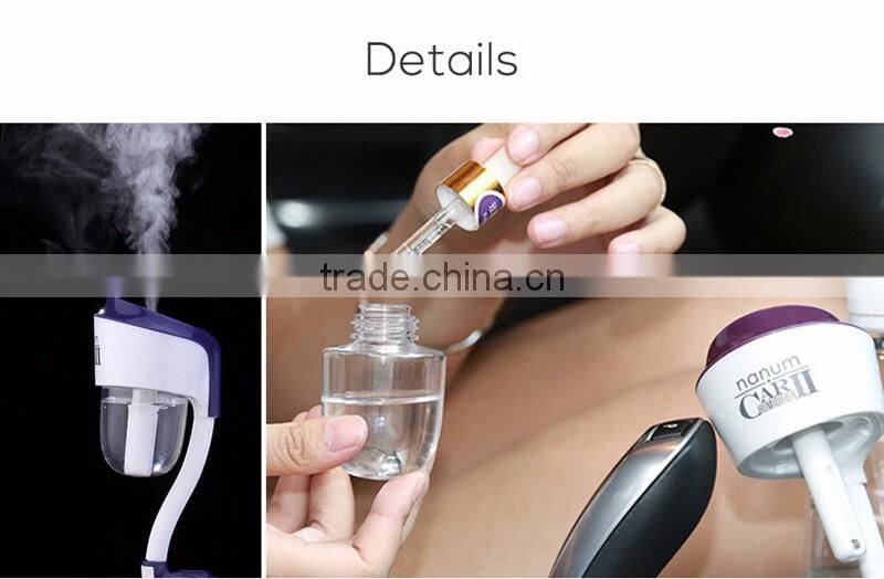 Upgraded Mini Car Aromatherapy Humidifier Air Purfier Essential Oil Aroma Diffuser Mist Maker with 2 USB HUB USB Charger