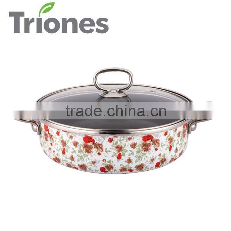 Non-stick Enamel Shallow Casserole