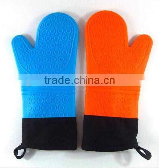 Heat Resistant Long Silicone Oven Glove With Cotton