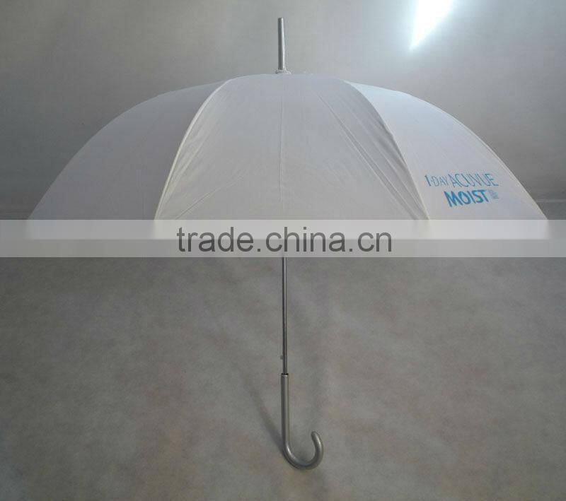 Arc 24''*8Ribs Automatic White Straight Umbrella OK169