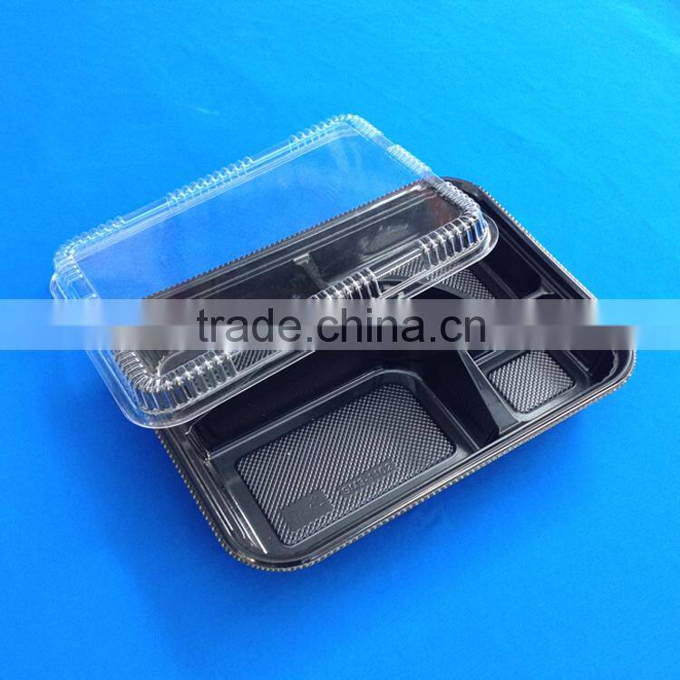 Plastic Disposable Lunch Box with Compartments