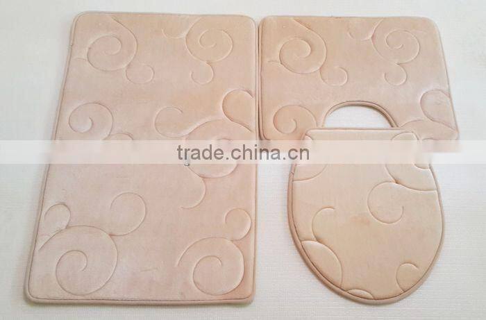 lz-302.1 2014 100% polyester latest new anti-slip memory form bath mat