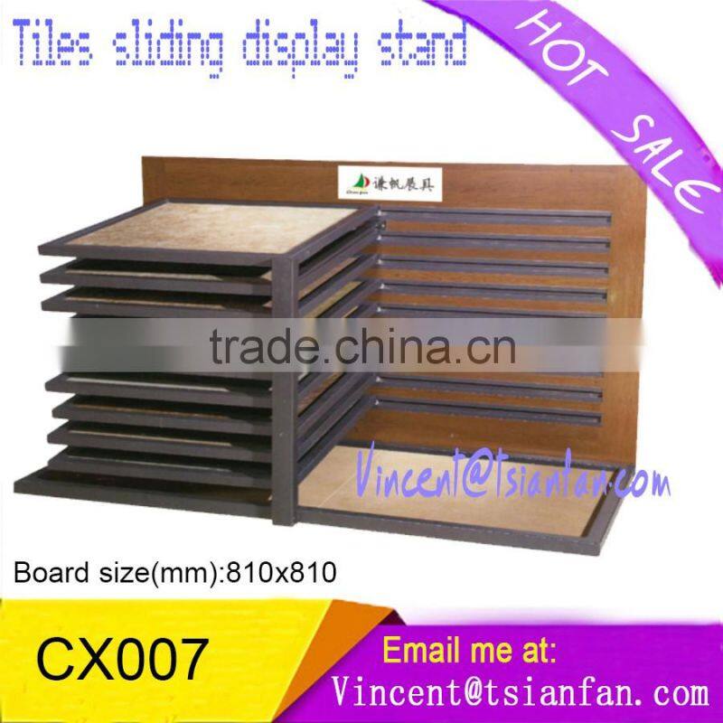 CX007 ceramic tiles sliding display rack for showroom