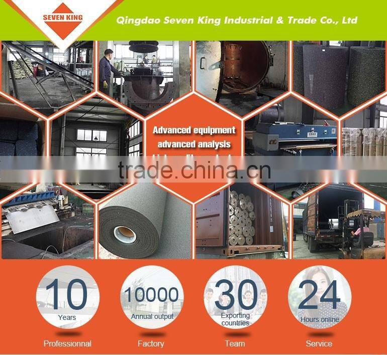 Qingdao 7king high density sound absorption eva puzzle rubber running track paver mat