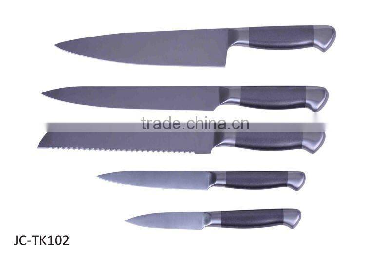 Durable new kitchen stainless steel knife set with block