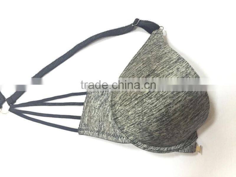 Sexy Women Lingerie Mix Color Braided Racer Back Front Closure Bra