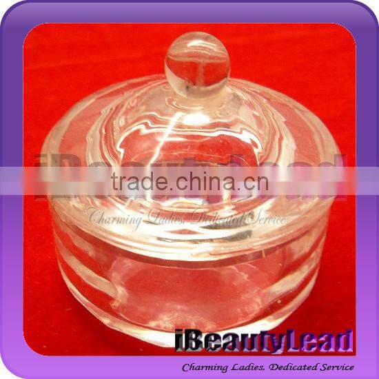 glass container with lid for acrylic nail art 3D painting