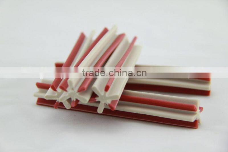 fish larva (two-tone straight hexagonal natural dog chews)