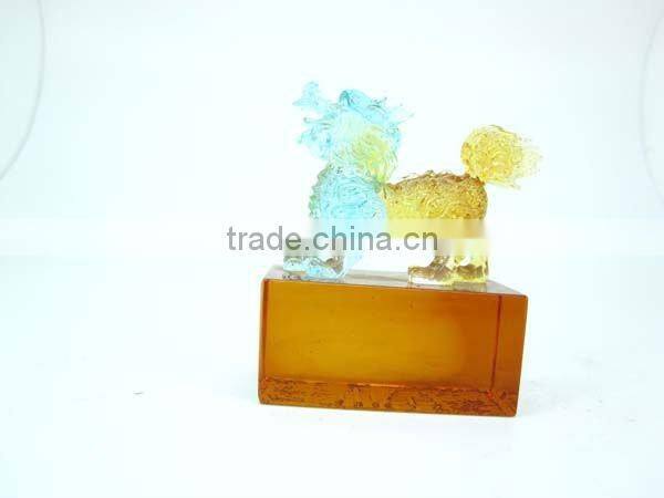 crystal gift - chinese dragon offocial seals --BS137