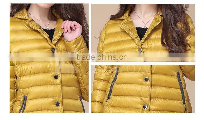2015 New yellow low price quilted jackets for women whosale