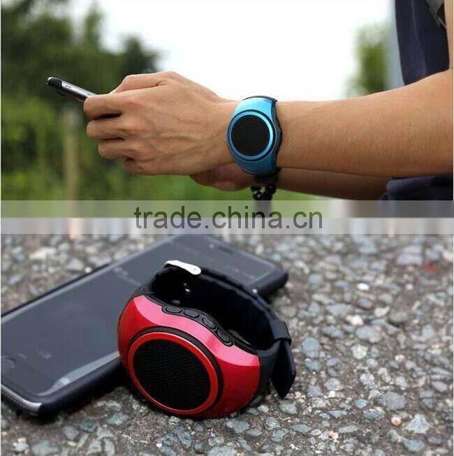 B20 Bluetooth Speaker movement Music watch Portable Mini Watch Bluetooth 2.1+EDR Sport Speaker TF Card FM Audio Radio Speakers