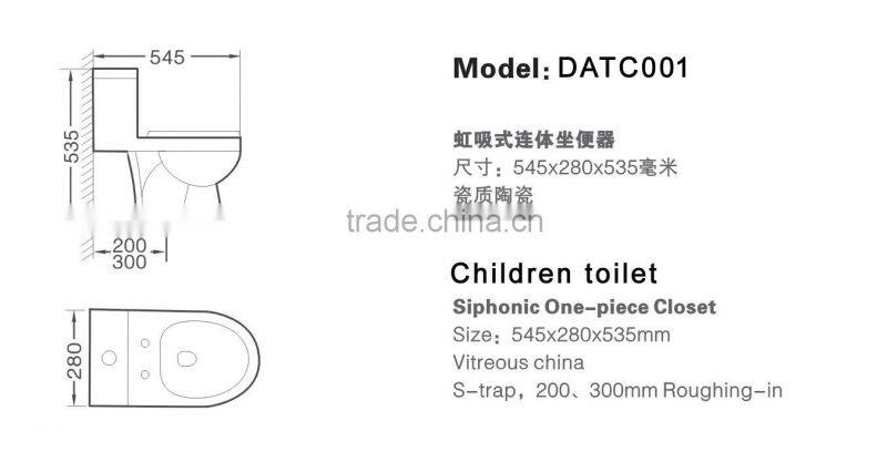 Ceramics Children Siphonic one piece toilet potty DATC001